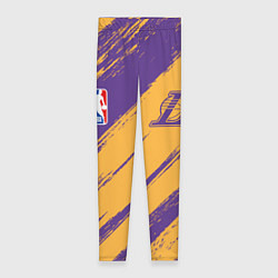 Леггинсы женские Лейкерс - брызги красок, цвет: 3D-принт