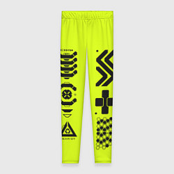 Леггинсы женские Кибер текстура - ядовитая, цвет: 3D-принт