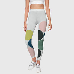 Леггинсы женские Кластер чил - абстракция, цвет: 3D-принт — фото 2