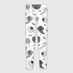 Леггинсы женские Halloween grey and white, цвет: 3D-принт