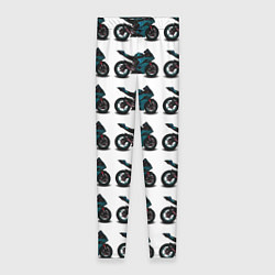 Леггинсы женские Motorbike blue, цвет: 3D-принт
