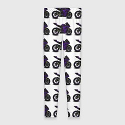 Леггинсы женские The motorcycle is dark purple, цвет: 3D-принт
