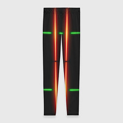 Леггинсы женские Neon green black red line, цвет: 3D-принт