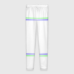 Женские легинсы Neon white green light blue