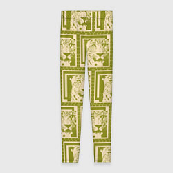 Леггинсы женские Леопард в оливковом, цвет: 3D-принт