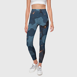 Леггинсы женские Камуфляжные плиты текстура, цвет: 3D-принт — фото 2