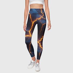 Леггинсы женские Молния на камуфляжной текстуре, цвет: 3D-принт — фото 2