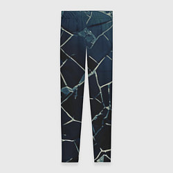 Женские легинсы Тёмный чёрно-синий битые плиты