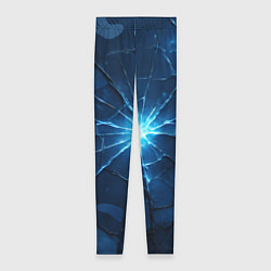 Леггинсы женские Синий камуфляж со вспышками, цвет: 3D-принт