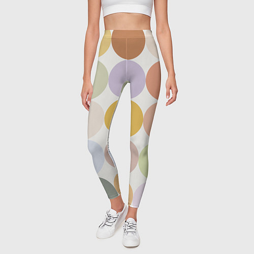 Женские легинсы Цветочный горошек / 3D-принт – фото 3