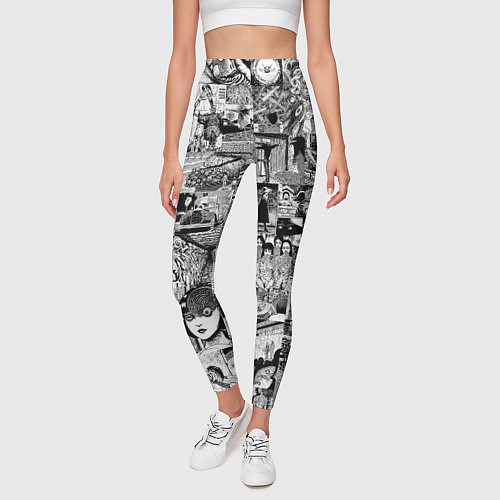 Женские легинсы Horror World of Junji Ito / 3D-принт – фото 3