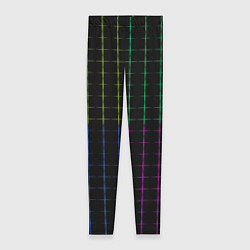 Женские легинсы Color black multicolored stripes