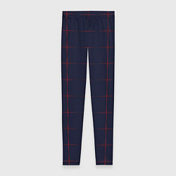 Женские легинсы Color dark blue red crosses