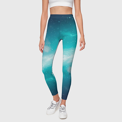 Женские легинсы Галактическое сияние небес / 3D-принт – фото 3