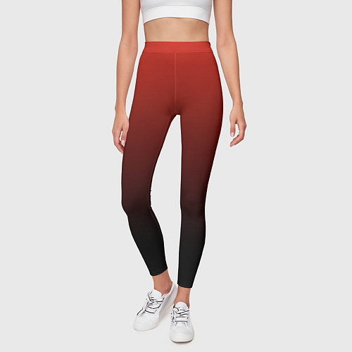 Женские легинсы Red gradient / 3D-принт – фото 3