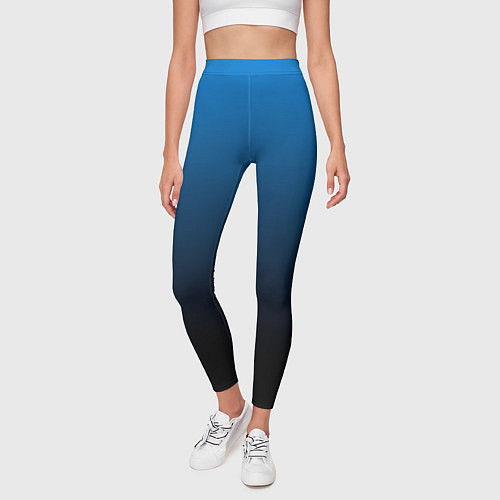 Женские легинсы Blue gradient / 3D-принт – фото 3
