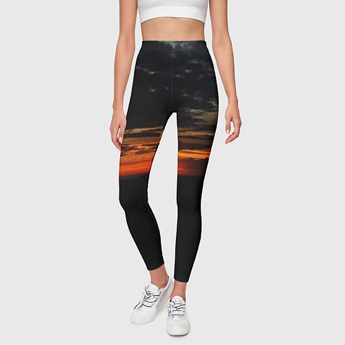 Женские легинсы Закат на плато / 3D-принт – фото 3