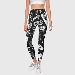 Леггинсы женские Retro gamer pattern, цвет: 3D-принт — фото 2