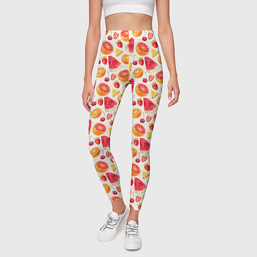 Женские легинсы Ягодный микс / 3D-принт – фото 3