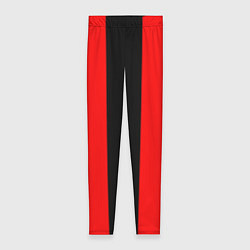 Леггинсы женские Color red and black, цвет: 3D-принт