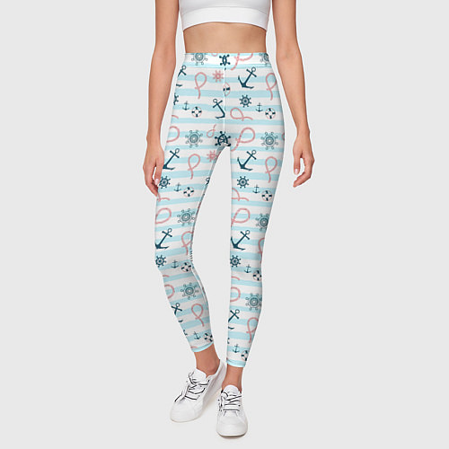 Женские легинсы Морская тема / 3D-принт – фото 3