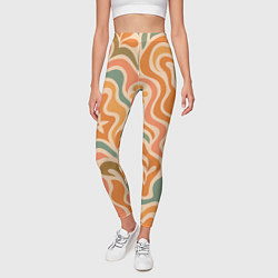 Леггинсы женские Цветочная волна, цвет: 3D-принт — фото 2