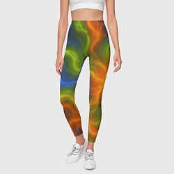 Леггинсы женские Разноцветный дым, цвет: 3D-принт — фото 2