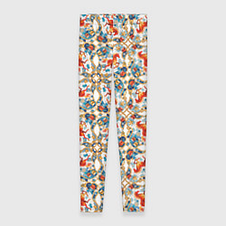 Леггинсы женские Орнамент с лошадью - символом Нового 2026 года, цвет: 3D-принт
