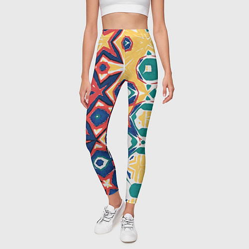 Женские легинсы Метаморфоза цвета и узора / 3D-принт – фото 3