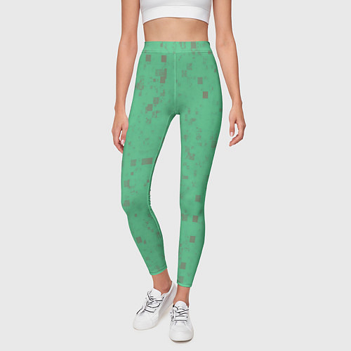 Женские легинсы Color green brown / 3D-принт – фото 3