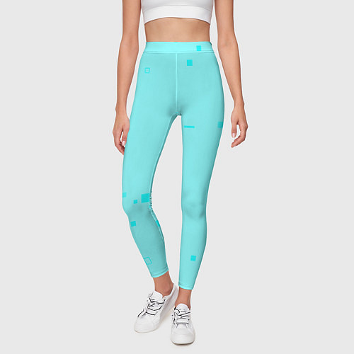 Женские легинсы Color light blue shapes / 3D-принт – фото 3