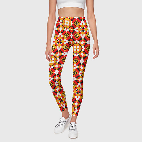 Женские легинсы Пестрый узорчатый паттерн / 3D-принт – фото 3
