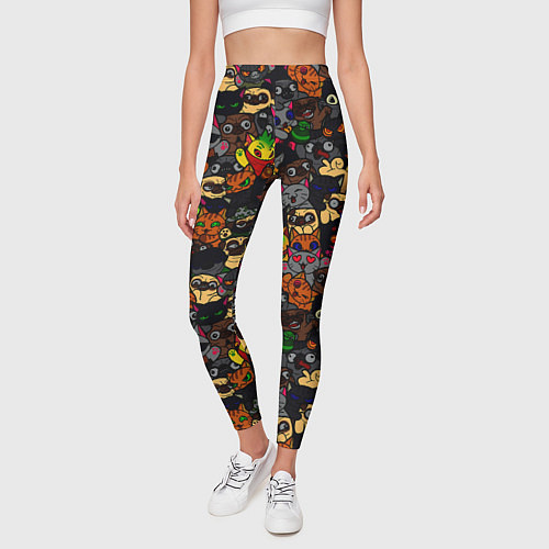 Женские легинсы Paw / 3D-принт – фото 3