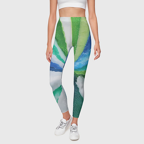 Женские легинсы Радуга цветов мальдивских островов / 3D-принт – фото 3