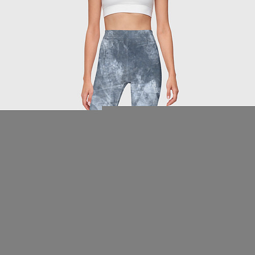 Женские легинсы Абстракция - gray-blue / 3D-принт – фото 3
