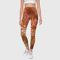Леггинсы женские Абстракция - bright red, цвет: 3D-принт — фото 2