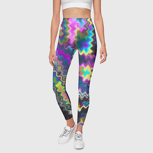 Женские легинсы Абстракция переливы / 3D-принт – фото 3