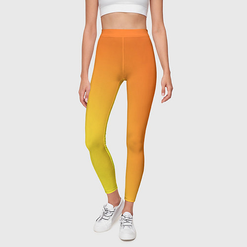 Женские легинсы Color orange red / 3D-принт – фото 3