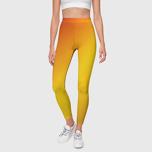 Женские легинсы Color yellow red gradient / 3D-принт – фото 3