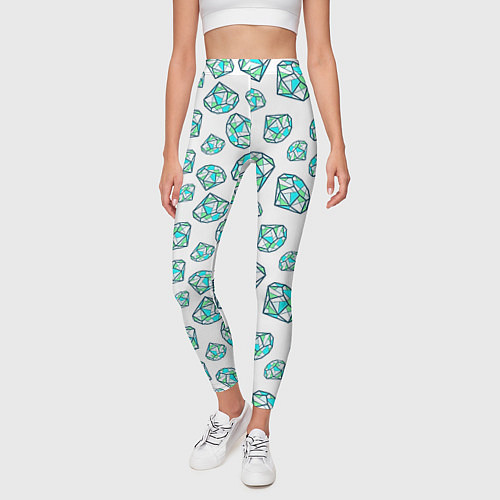 Женские легинсы Бриллианты / 3D-принт – фото 3