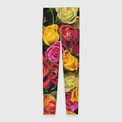 Леггинсы женские Ассорти из роз, цвет: 3D-принт