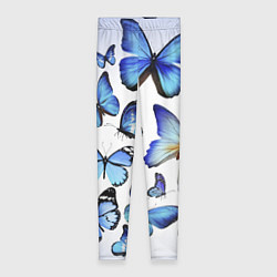Леггинсы женские Голубые бабочки, цвет: 3D-принт