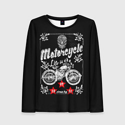 Лонгслив женский Moto t-shirt 2, цвет: 3D-принт