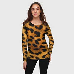 Лонгслив женский Шкура леопарда, цвет: 3D-принт — фото 2