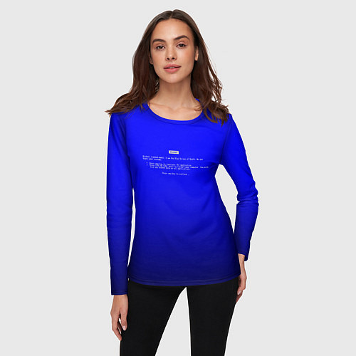 Женский лонгслив BSOD / 3D-принт – фото 3