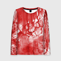 Женский лонгслив Кровь акварельная на Хеллоуин