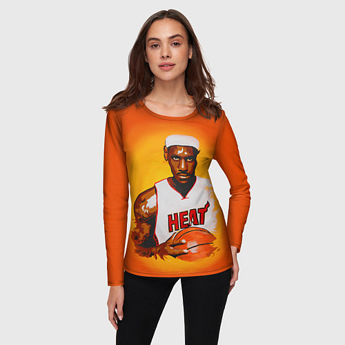 Женский лонгслив LeBron James: Heat / 3D-принт – фото 3