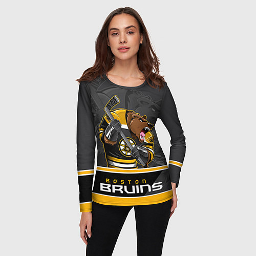 Женский лонгслив Boston Bruins / 3D-принт – фото 3