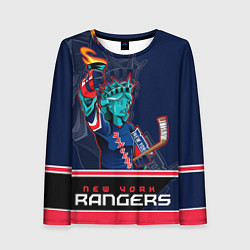 Лонгслив женский New York Rangers, цвет: 3D-принт