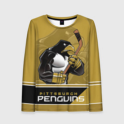 Лонгслив женский Pittsburgh Penguins, цвет: 3D-принт